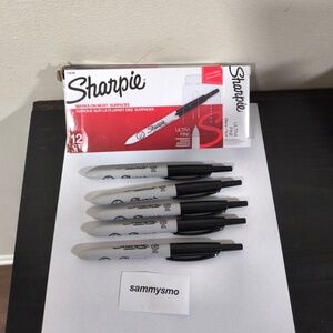 Sharpie Permanent Marker Ultra Fine RETRACTABLE Tip, Black 1735790 x5 pc